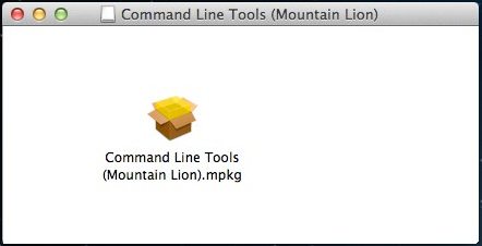 command line tools package installer for mountain lion