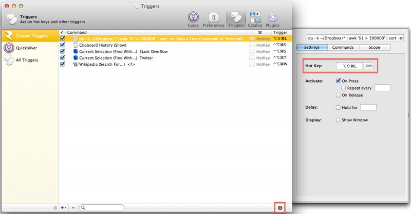 Quicksilver Hot key trigger to show clipboard contents