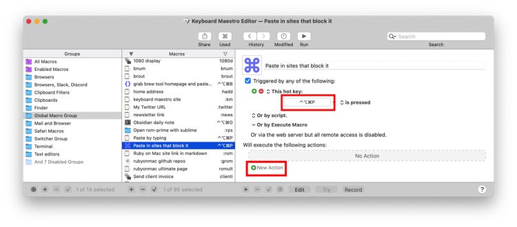 Keyboard Maestro Insert Token