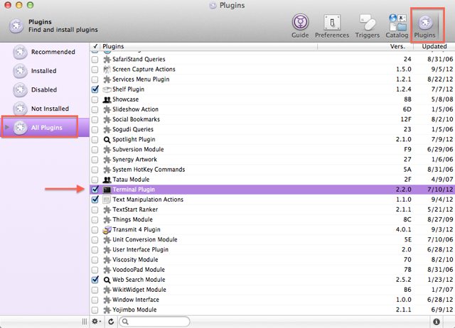 Quicksilver Terminal Plugin
