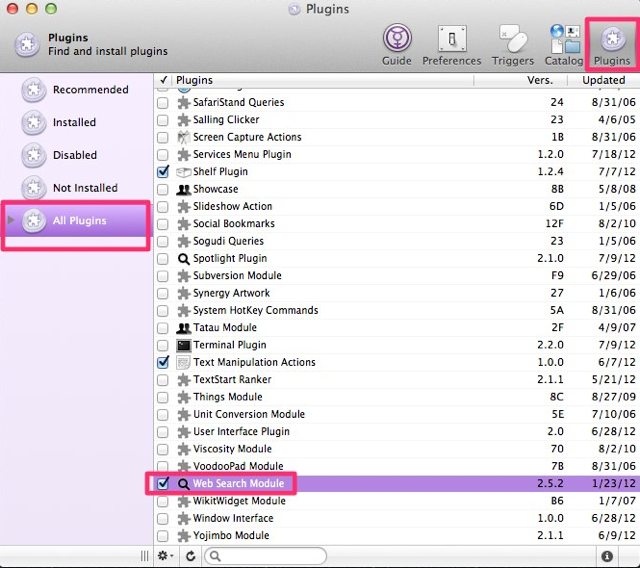 Quicksilver Web Search Module