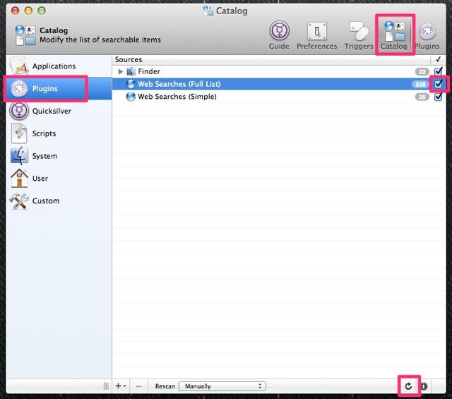 Quicksilver Web Searches Catalog