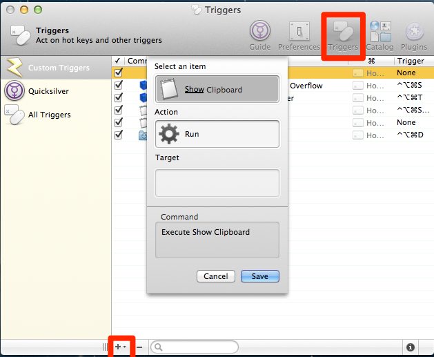 Show Clipboard Quicksilver Trigger